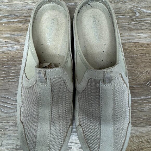 Easy Spirit Argyle Leather/Mesh Taupe Mule Women's Size 7.5 - Picture 2 of 6